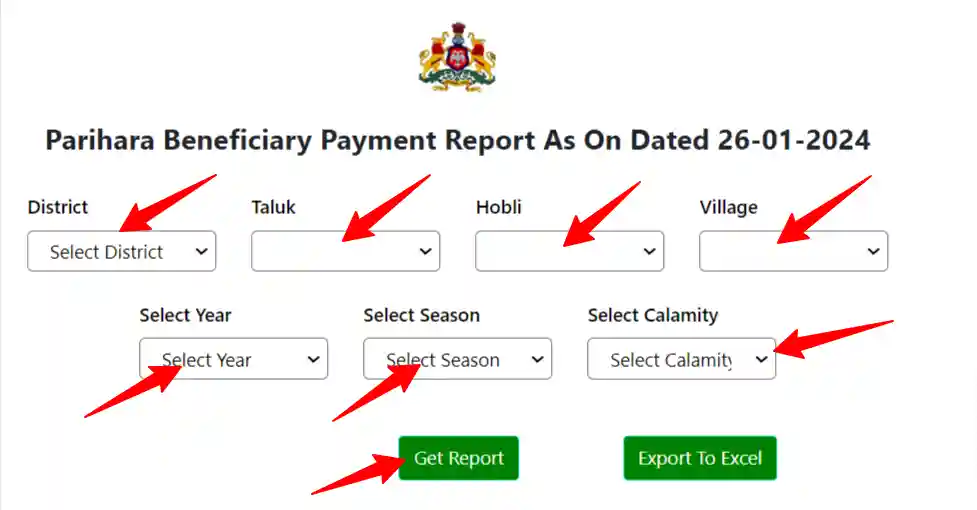 Parihara Beneficiary Payment Report